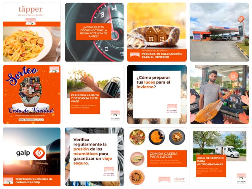 Redes sociales de gasolinera Reyni en Padrón
